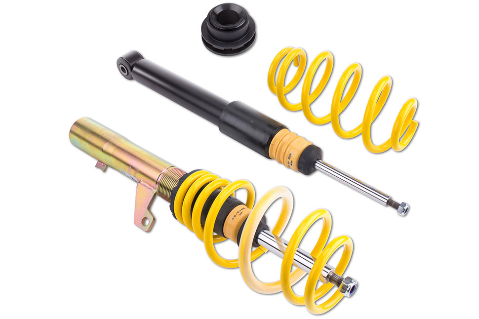In this suspension, KW automotive builds the dampers with non-adjustable damping valves and pre-sets the perfect damping during production.