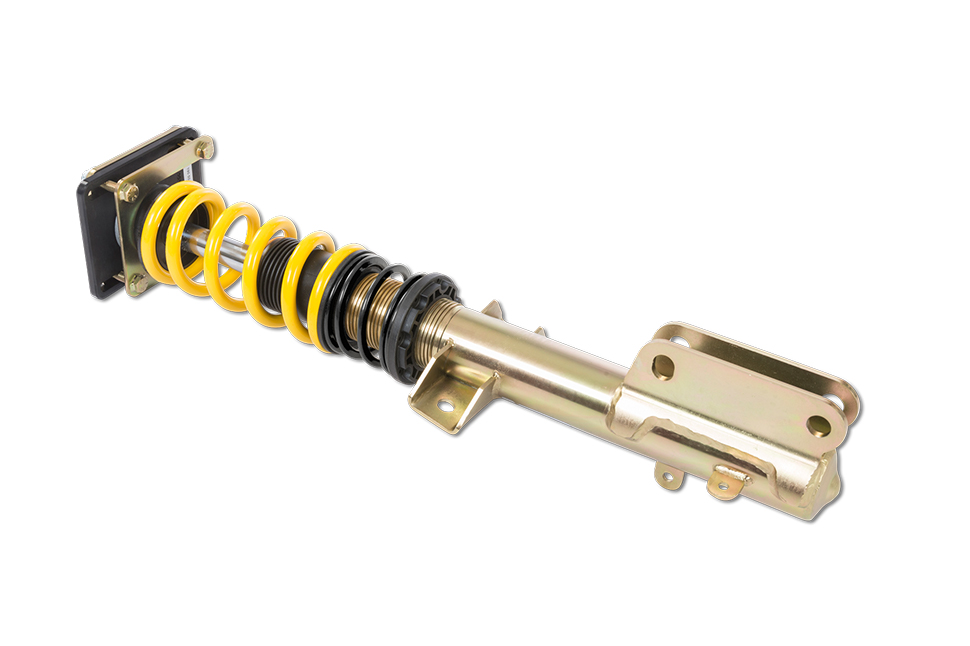 The outstanding advantage of the ST XTA Coilover suspension is the fact that it already has aluminum top mounts on the front axle compared to other Coilover suspensions in this very attractive price range.