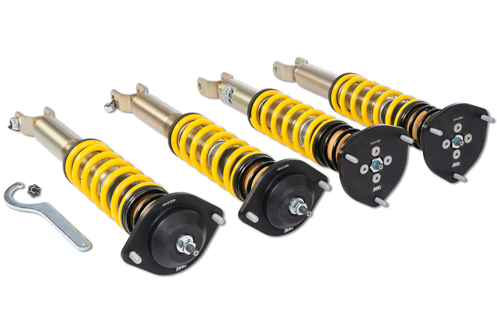 Both ST Suspensions coilovers feature a maximum lowering of 20 - 45 millimeters.