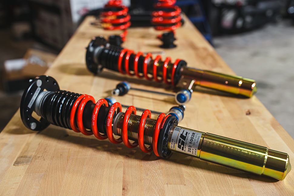 It is only possible to order the main springs of the ST coilovers and ST coil springs in a customized color.